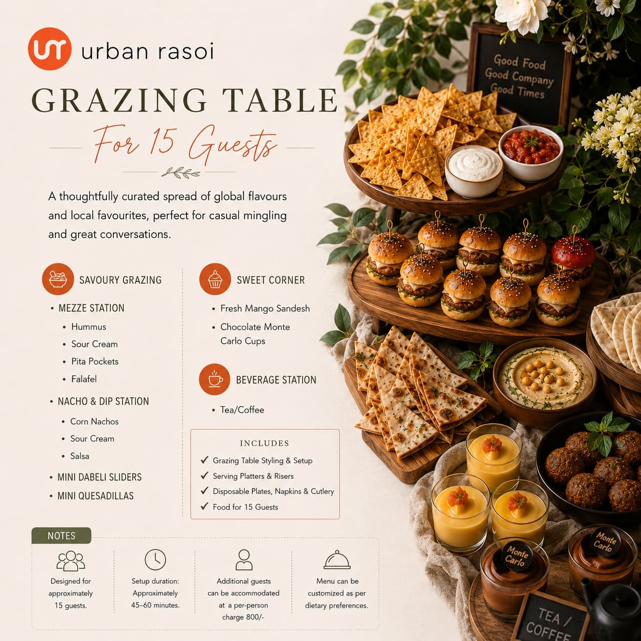 Urban Rasoi gourmet party catering setup in Kolkata